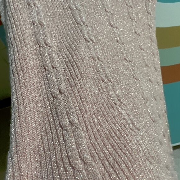 Blush Pink Sparkly Brooks Brothers Stretch Knit Top Sleeveless Knit - Picture 5 of 12